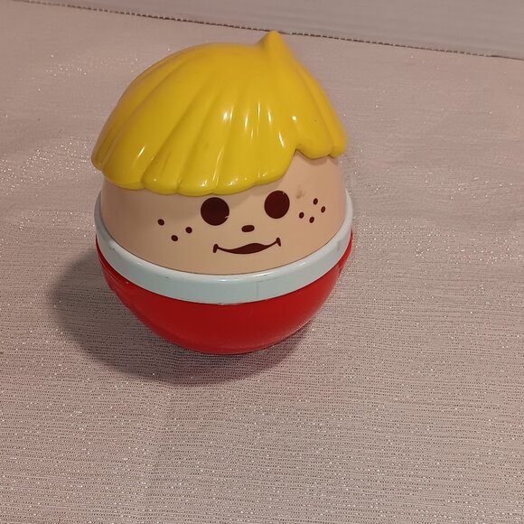 Vintage Jumbo Little Tikes Toddle Tots Weeble Wobble 5” Chime Ball Toddler Toy - Picture 1 of 3